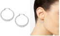Lucky Brand Silver-Tone Openwork 1-3/8" Hoop Earrings